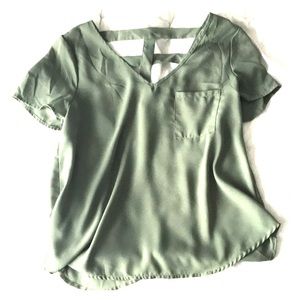 Green see-through t-shirt